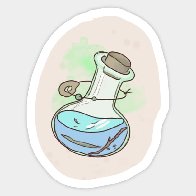 Pisces pond potion Sticker by KaijuCupcakes